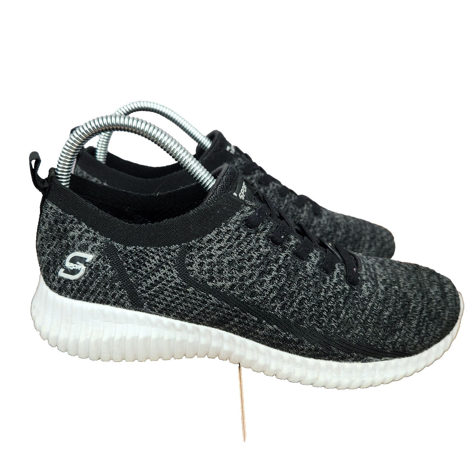 Skechers S Sports Running Shoes Womens 8 Black Sneakers F190-2 LIghtweight
