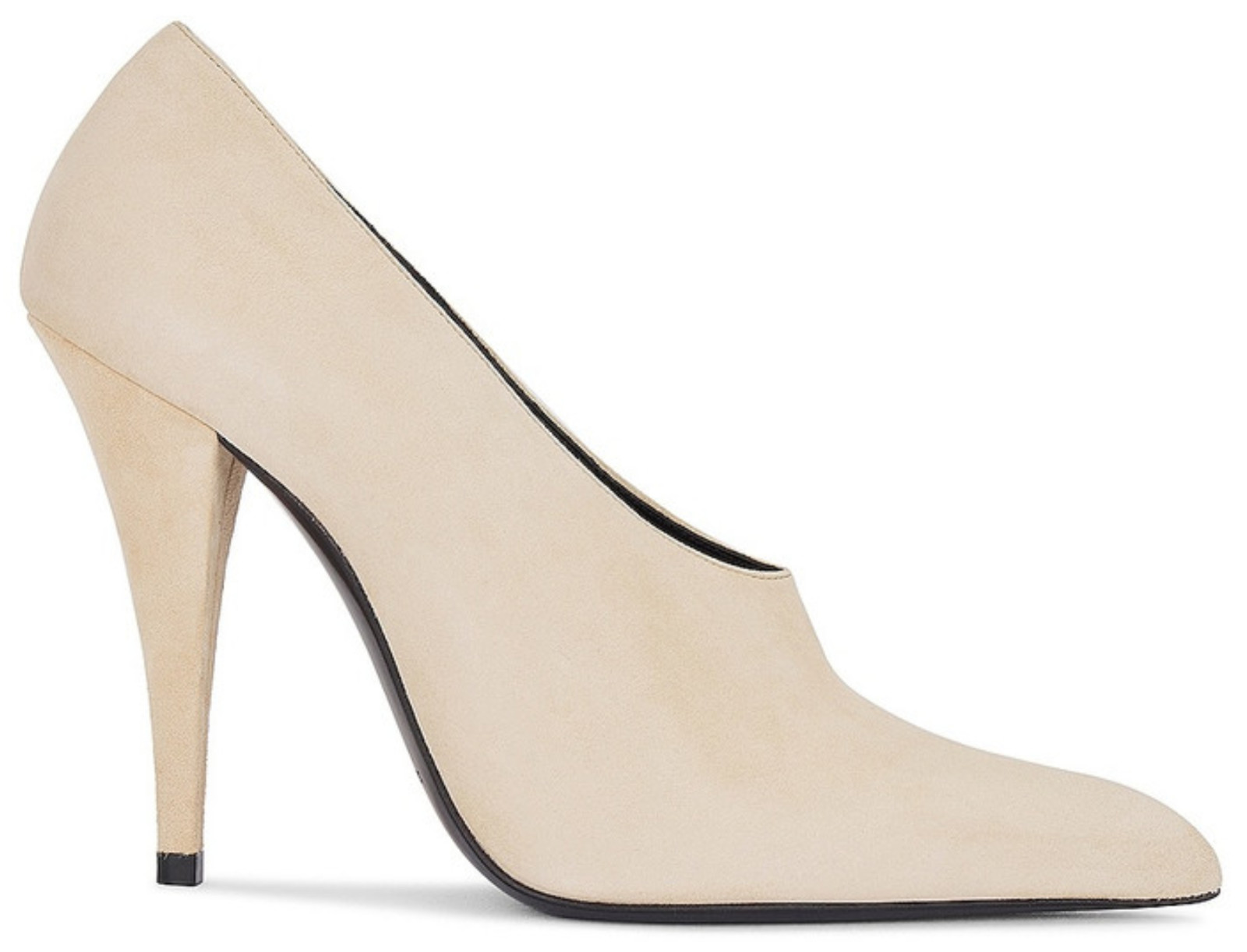 NIB Saint Laurent YSL Nico Cream Beige Cashmere Suede Point Toe Pumps 36.5 $1295