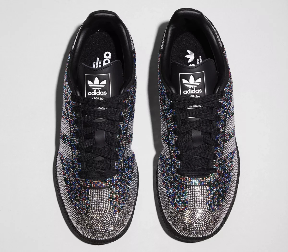 Adidas Originals Women’s SAMBA OG SHOES in Black Silver Rhinestone