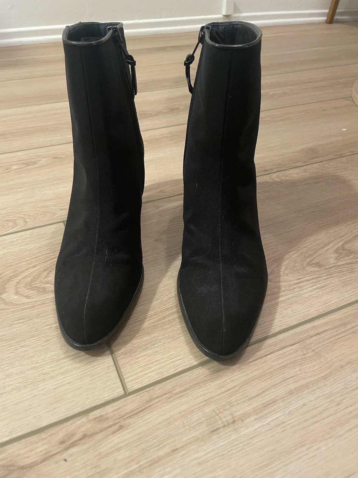 Stuart Weitzman Black Heeled Ankle Booties Womens 7
