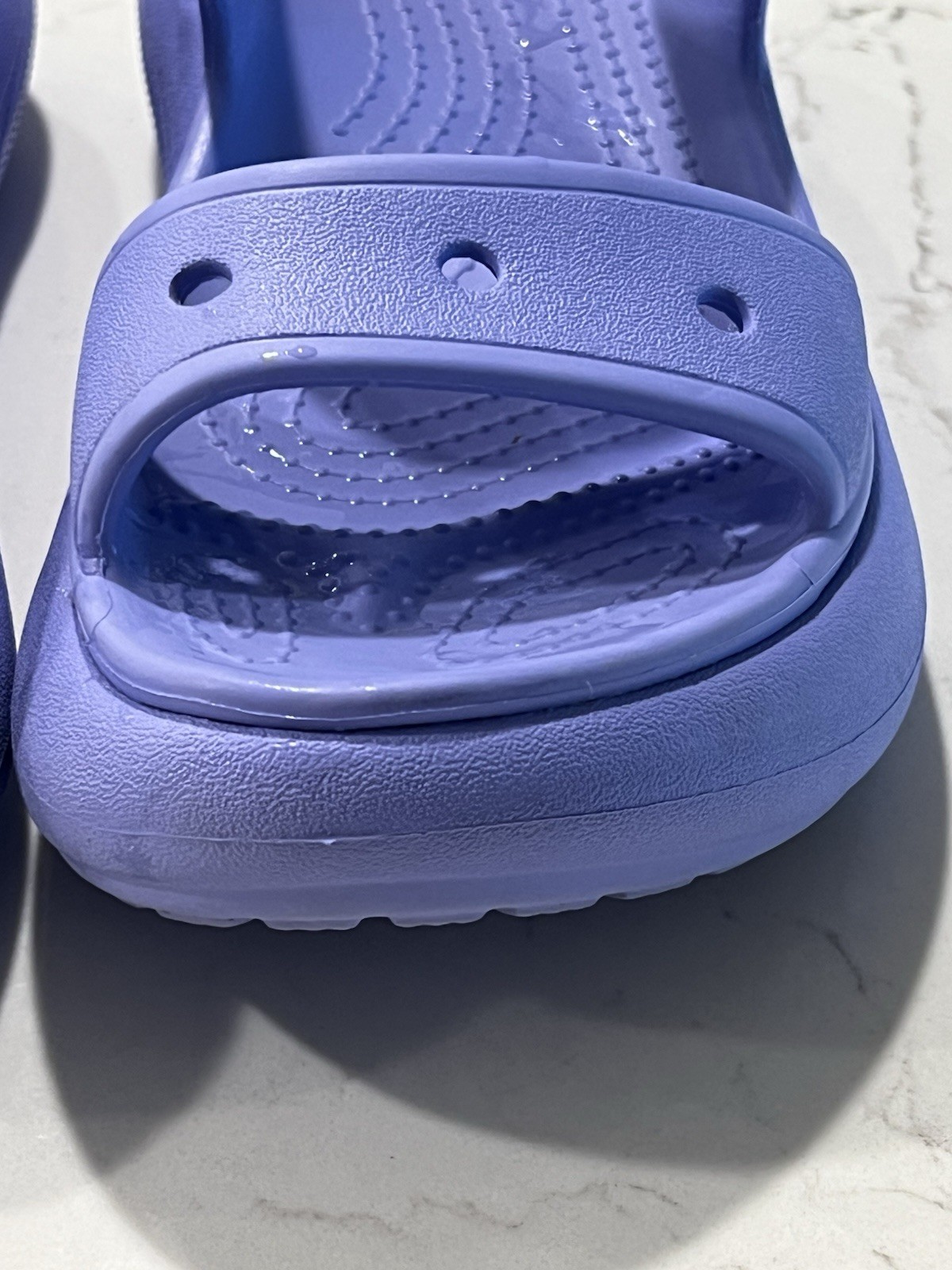 Crocs Classic CRUSH Platform Slide Sandals Moon Jelly Purple Women 7 Men 5