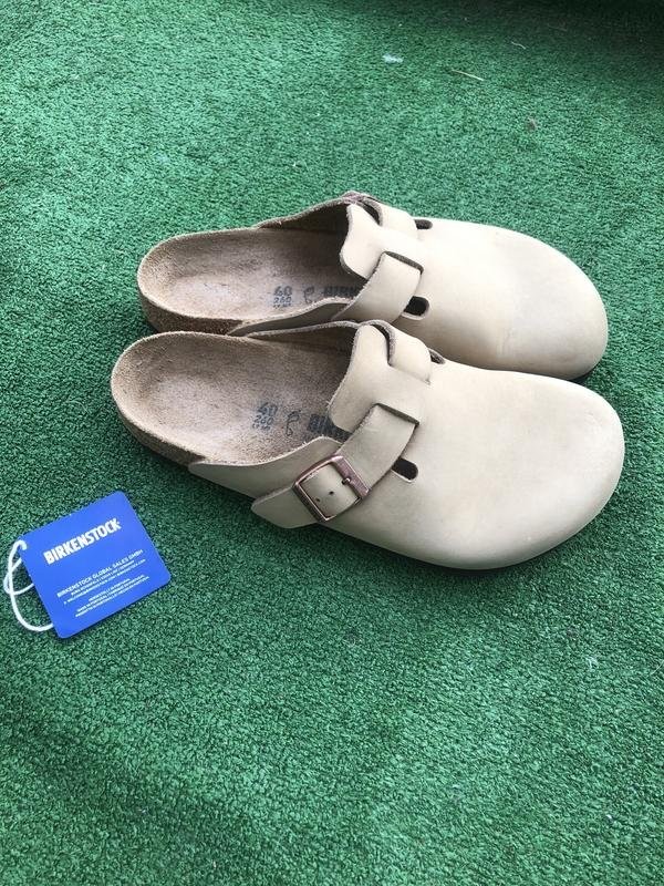 Women Birkenstock Boston Beige Suede 40