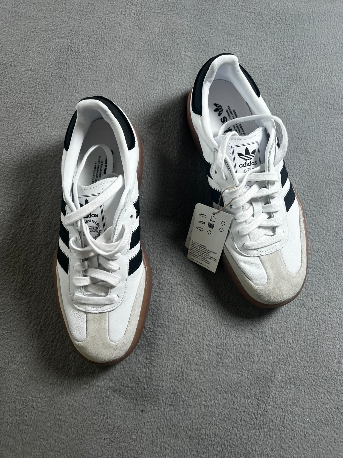New ADIDAS Samba womens WHITE Gum sneakers Retro Terrace sport shoes JI1349