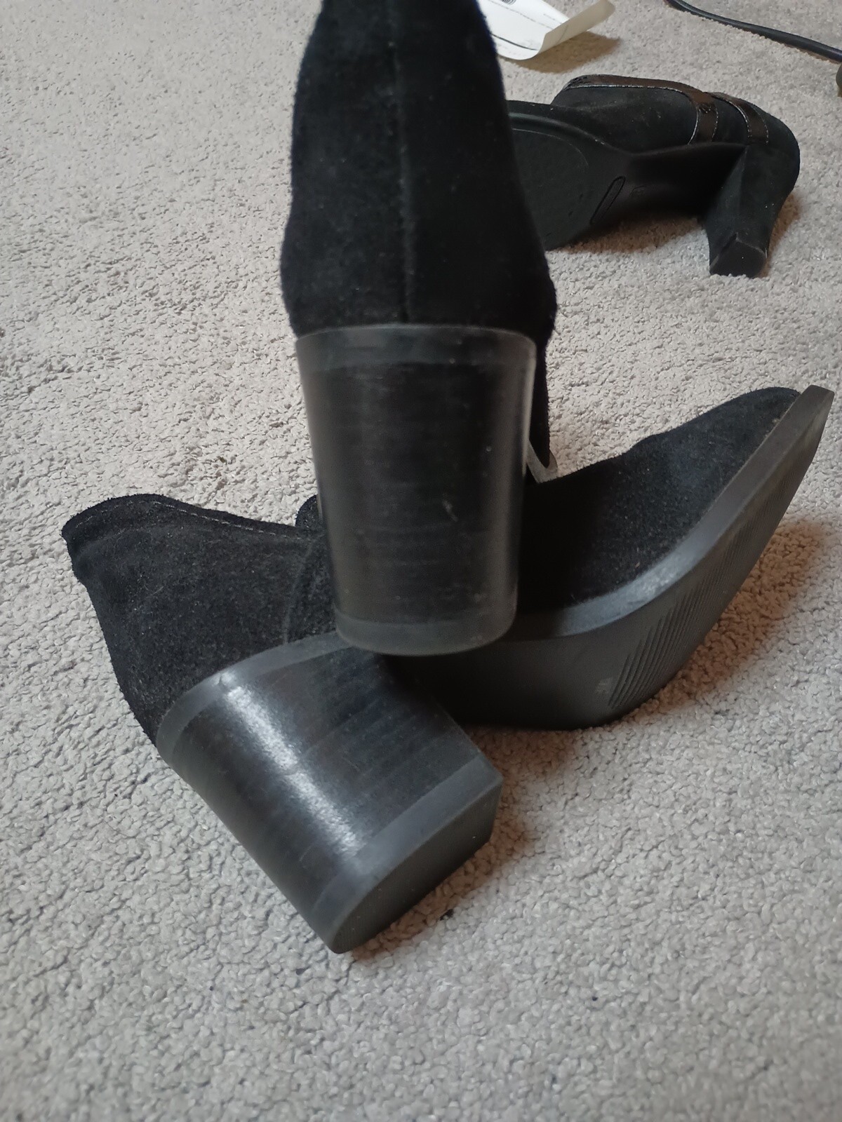 Steve Madden Prezzie 7.5M Black Suede Ankle Boots