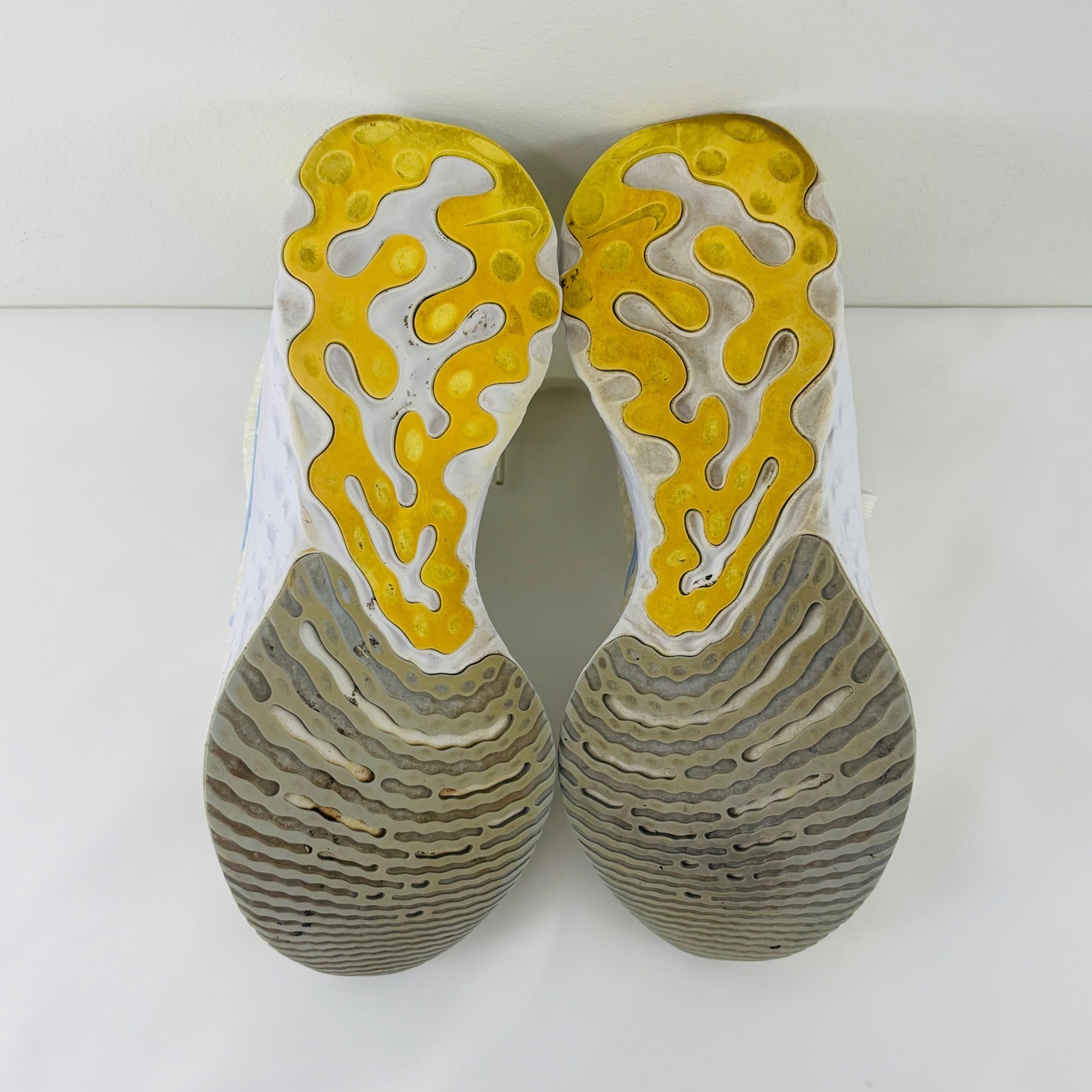 Nike React Infinity Run Flyknit 2 Womens 7.5 Sail Yellow Blue DD3024-100