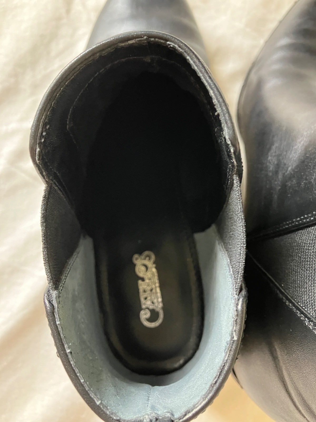 Carlos by Carlos Santana Ginger black leather chelsea boot 9M