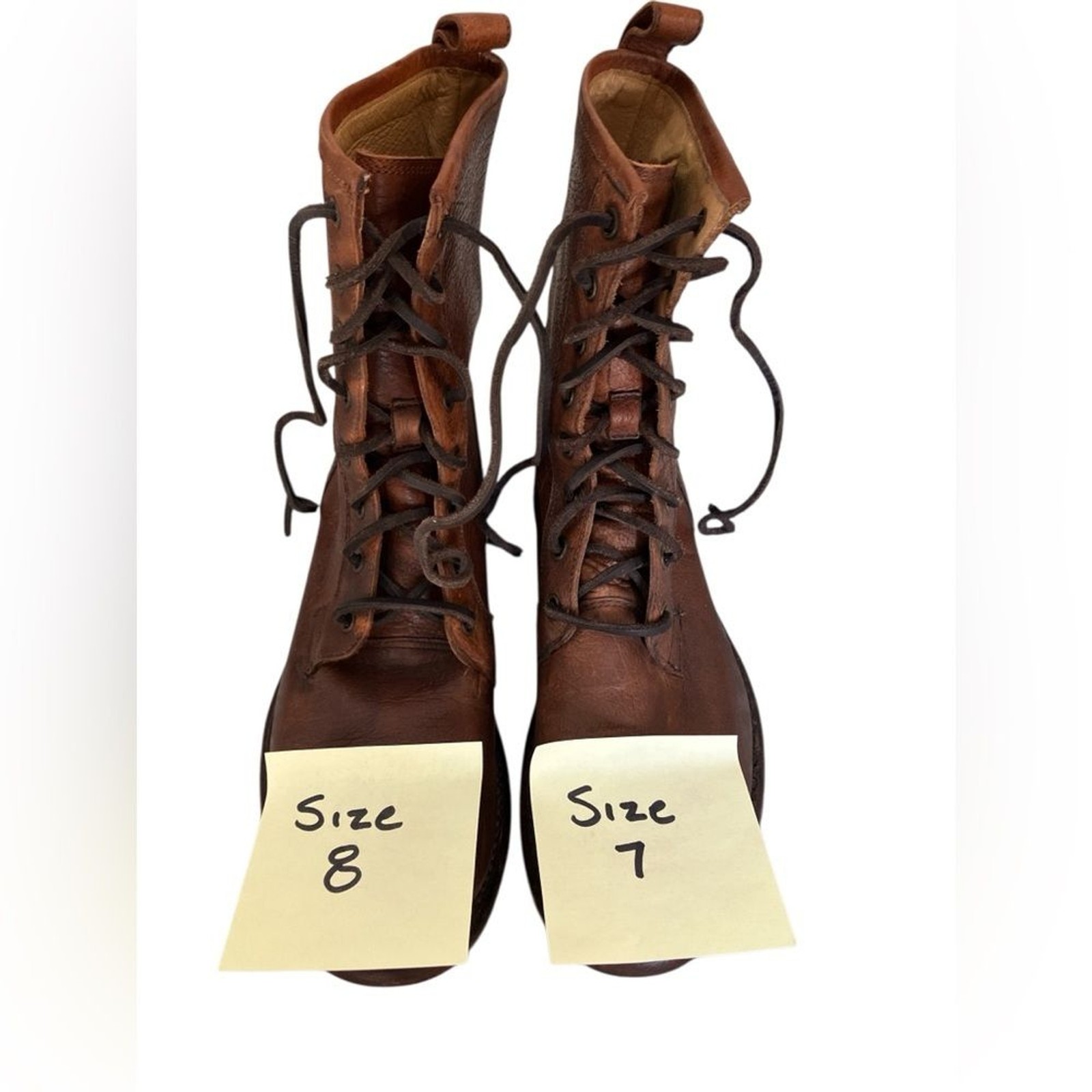 Frye Veronica Flex Combat Boots LEFT SIZE 7, RIGHT SIZE 8