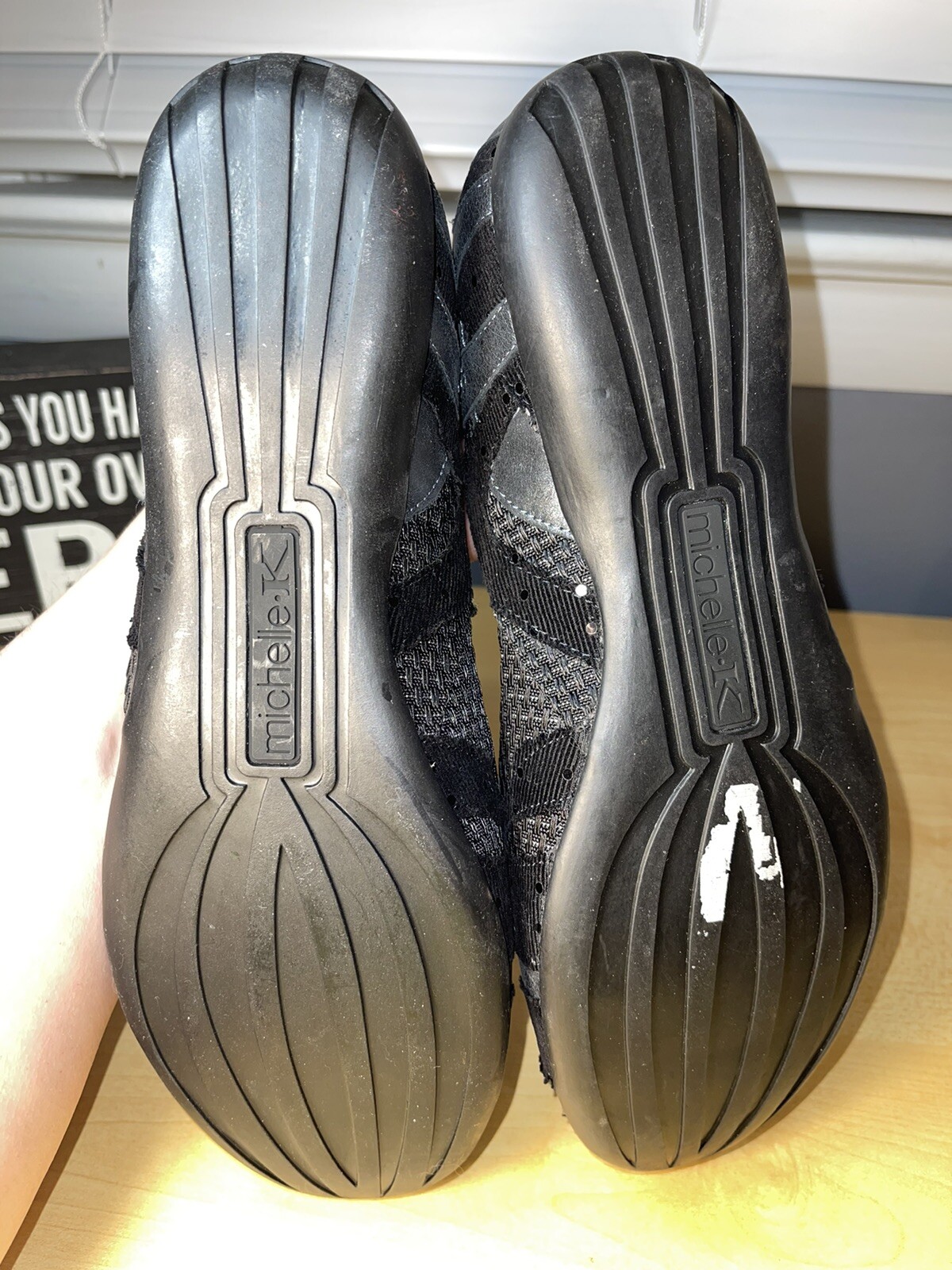 MICHELLE K Shoes Women’s Size 8 Black Textile Upper Slip-On Comfort Flats