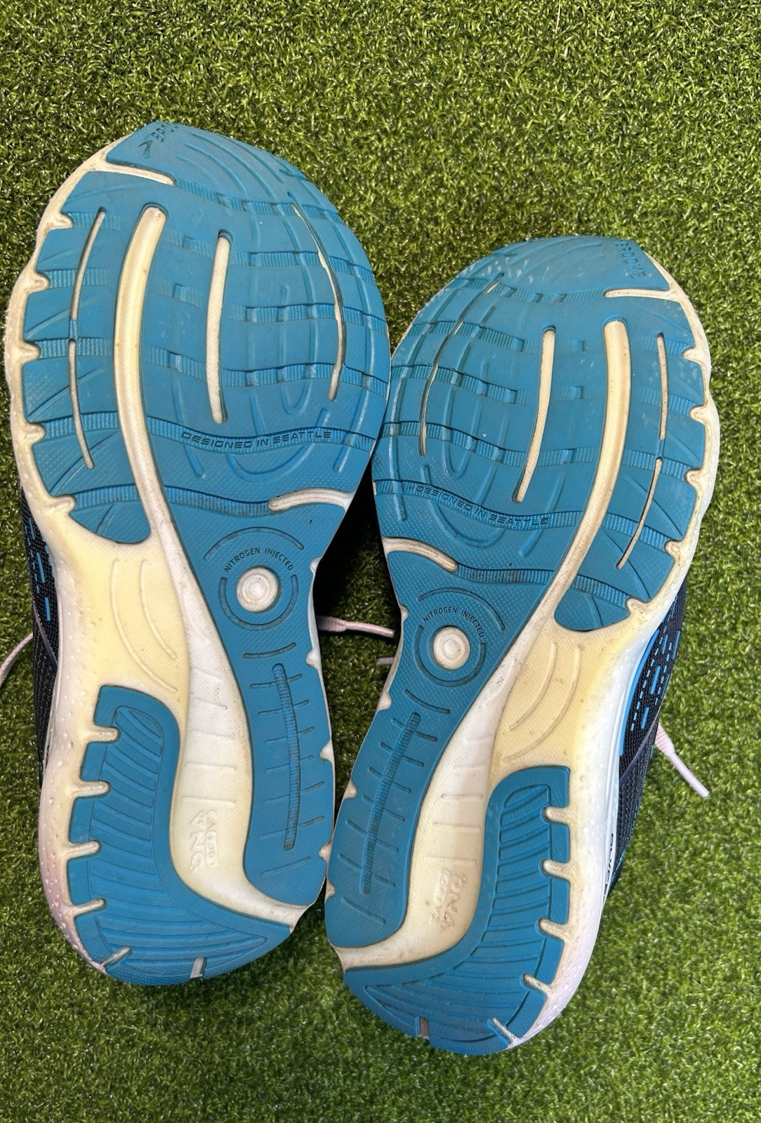 Brooks Womens Glycerin 20 Navy Peacoat Lilac Running Shoes Size 8 Cur Rex Insole
