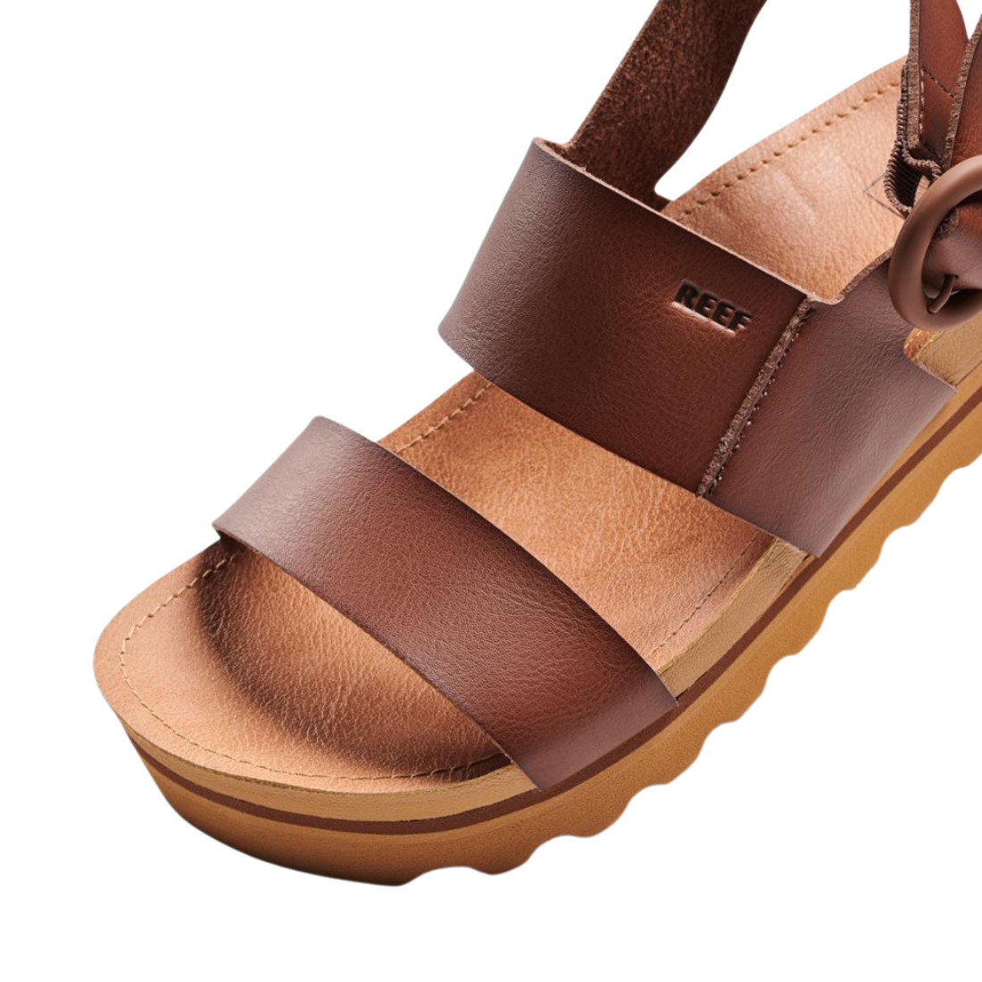 REEF Women’s Vista Hi Comfortable Regular Buckle Sandal – Espresso, Size Options