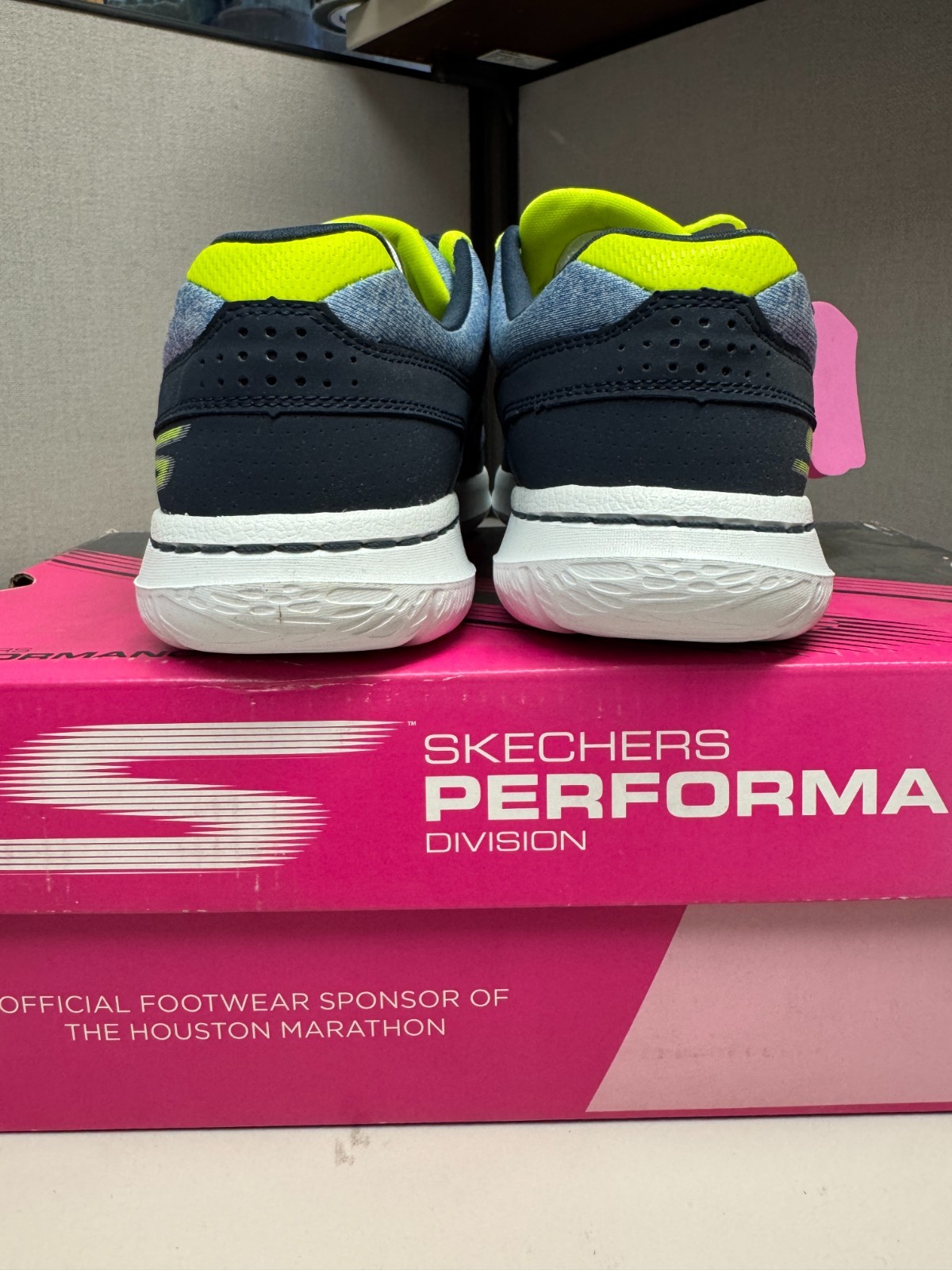 Skechers Women’s Uptown Go Walk Memory Foam Sneaker Navy Lime Med Width