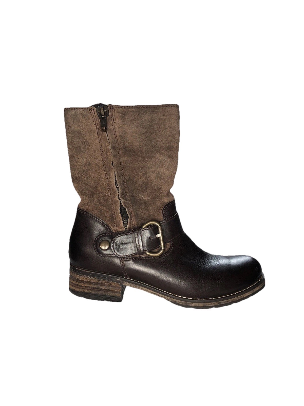 Clarks Majorca Isle brown leather -buckle -Women’s size 8M