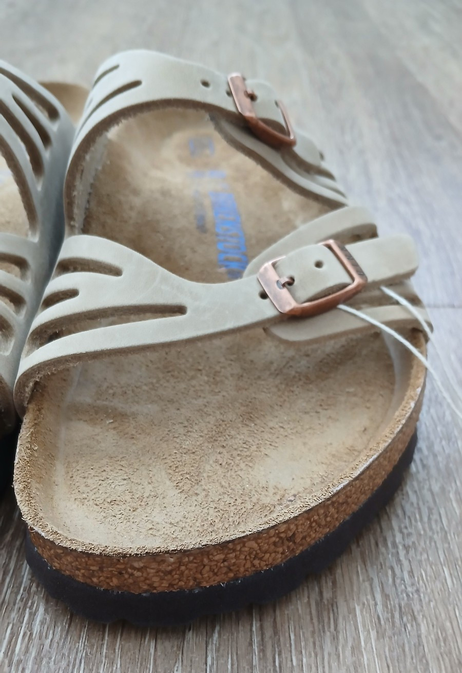 BIRKENSTOCK Sandals 40 US 26.5 Granada Nubuk Leather Tabacco Brown Soft Footbed