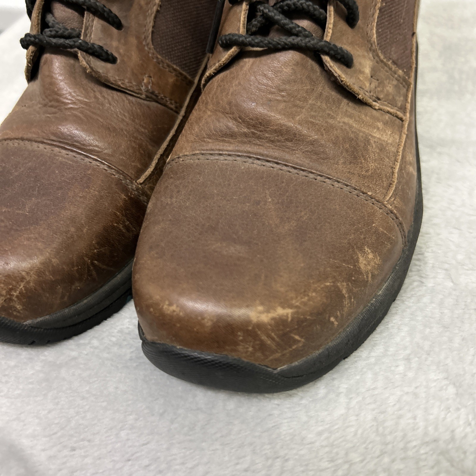 Ariat ATS Technology Boots Womens 7B Brown Workwear Riding Outdoor Waterproof