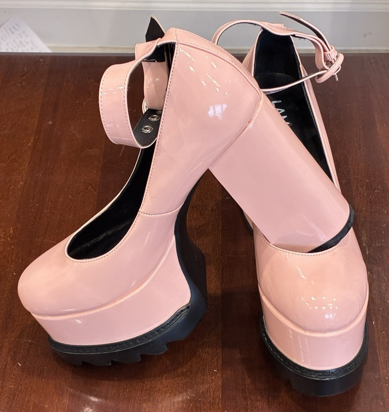 La Moda Candy Extreme Pink Platform Heels Size 7 Mary Jane Goth Punk Dolls Kill