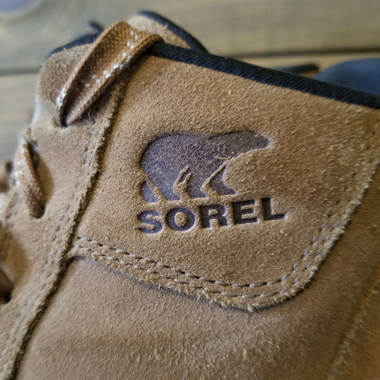 Sorel Evie Sport Wedge Heel Lace Brown Suede Booties Boots Womens Sz 8
