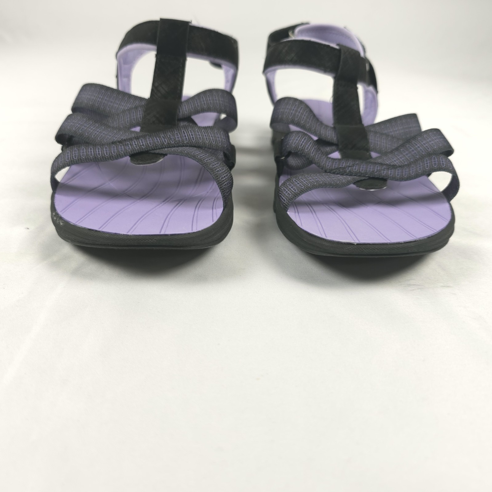 JSport Womens 10M Kaia Adjustable Strap Water Sports Comfort Sandal Black Purple