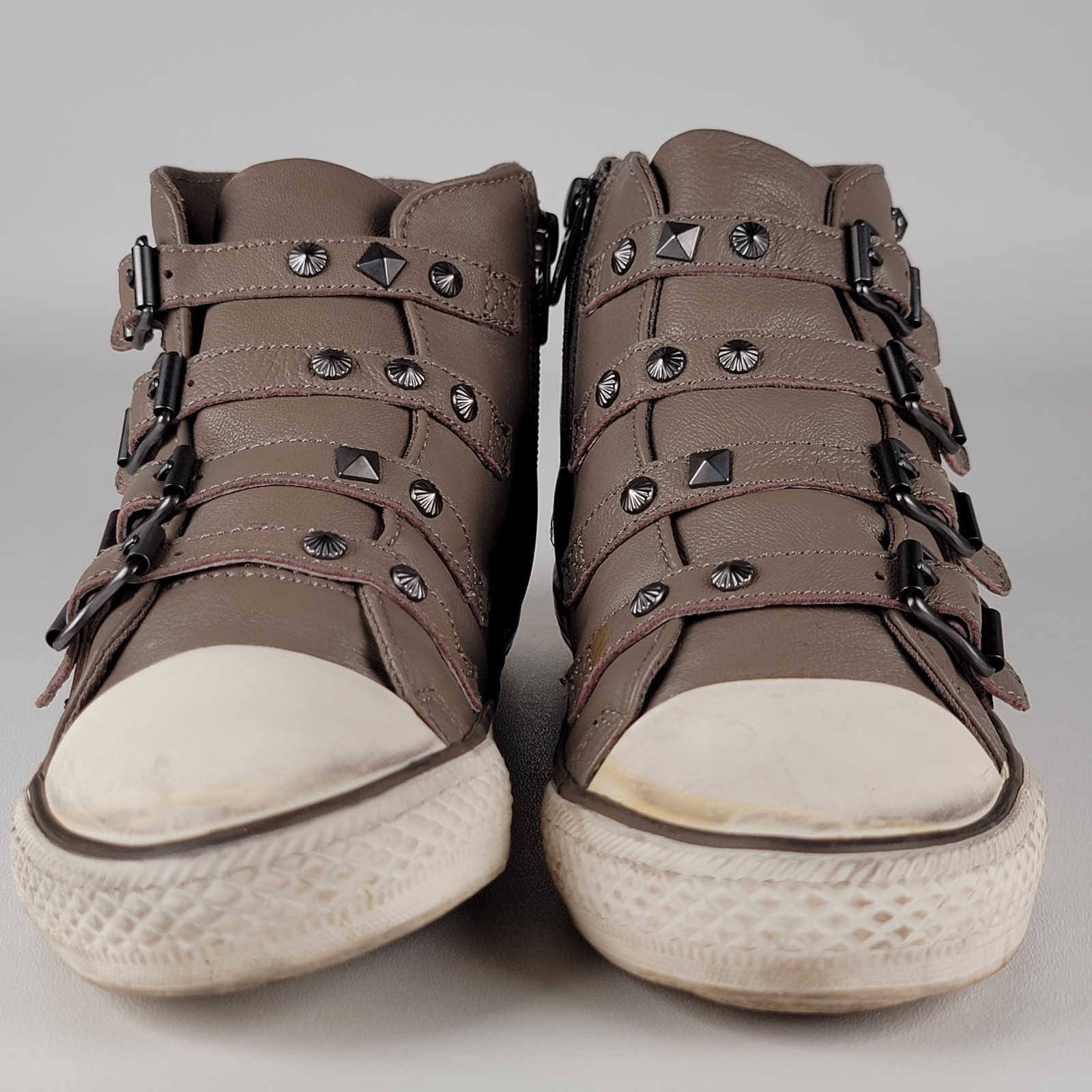 Viper Brown Leather Sneaker Stud Buckle Zip Punk Goth Street Party Go Women’s 36