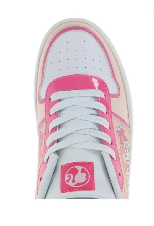 Women’s Mattel Barbie Court Sneakers Skater Shoes Flower Hot Pink 6 7 8 9 10 11