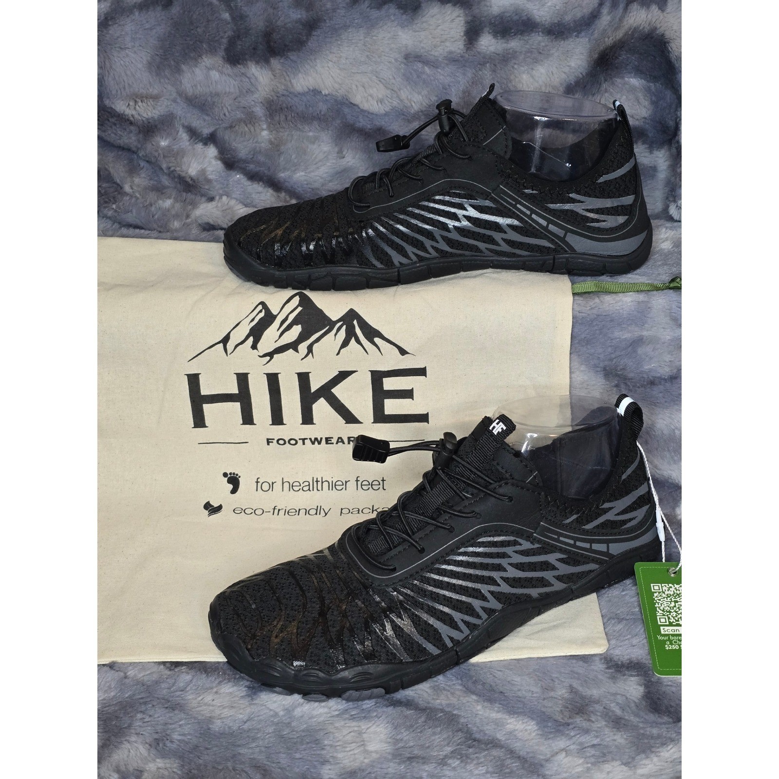 NWT Hike Footwear Lorax Pro Barefoot shoes Black/Grey Unisex EU 40/ us 9