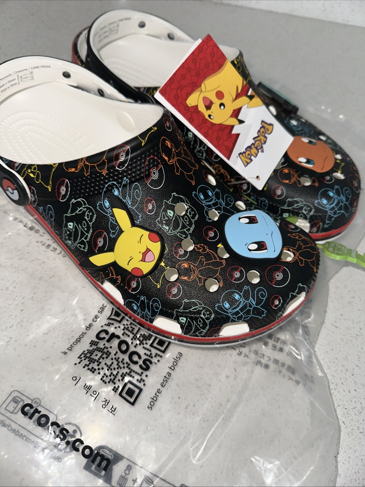 Crocs Classic Clogs Pokemon Starters Size US 7M/9W Brand New DS
