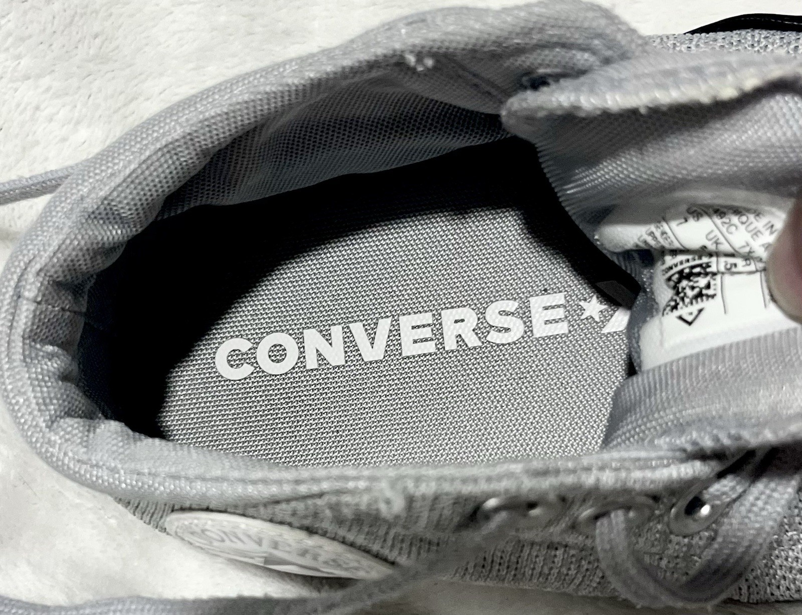CONVERSE Chuck Taylor All Star Madison Mid High Top/Gray & White Sneakers Size 7