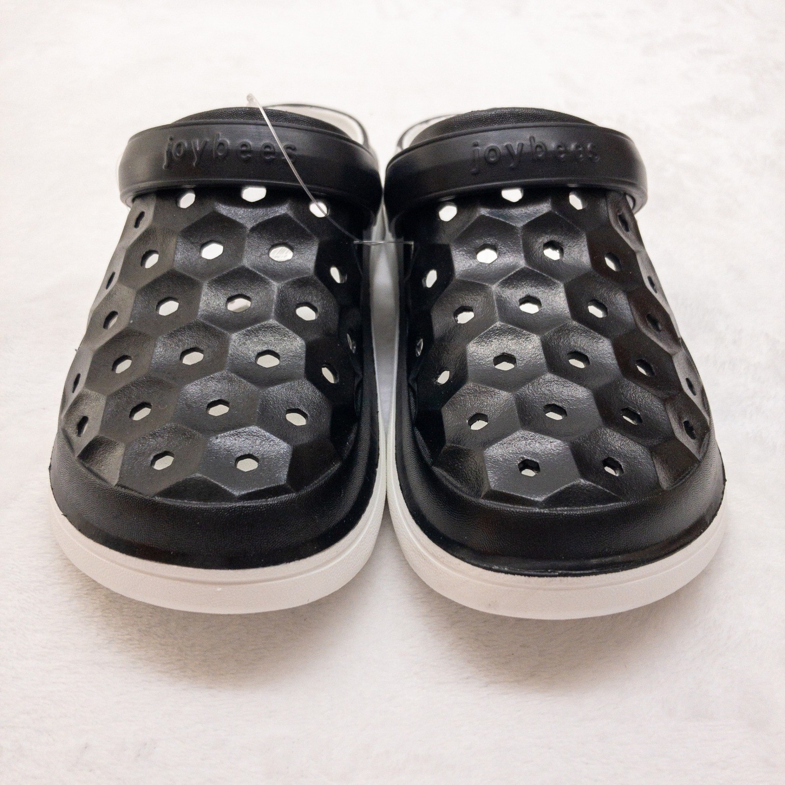 Joybees Varsity Clogs Womens Size 8 Black White Two Tone EVA Slip On New