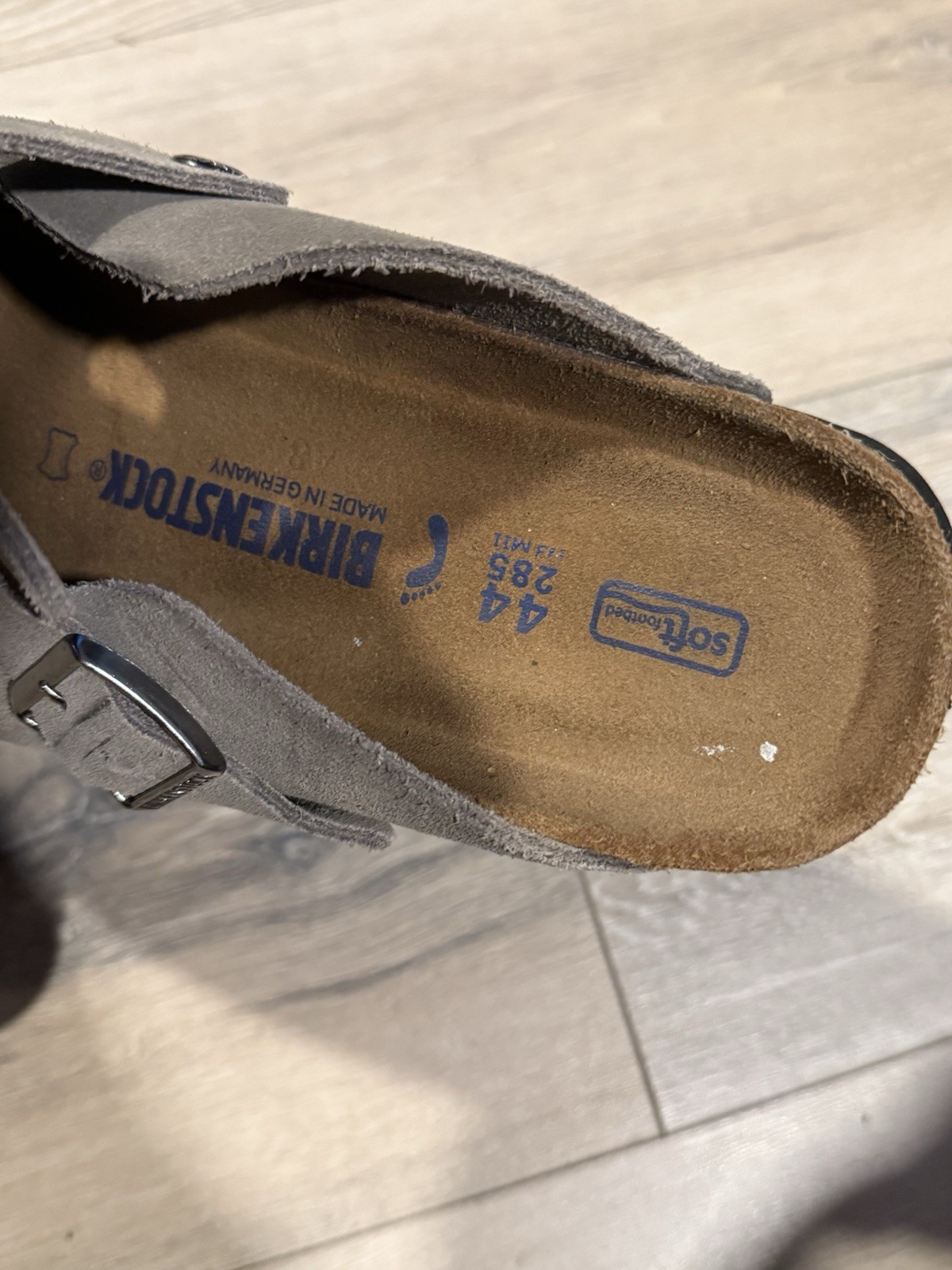 Birkenstock Boston Classic Taupe Suede Leather Unisex Shoes Narrow/Wide 44
