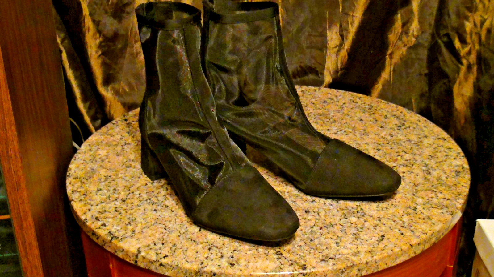 Women’s Celaena Mid-calf 1.75″ Heel See-thru Boots Size 9 Black A New Day