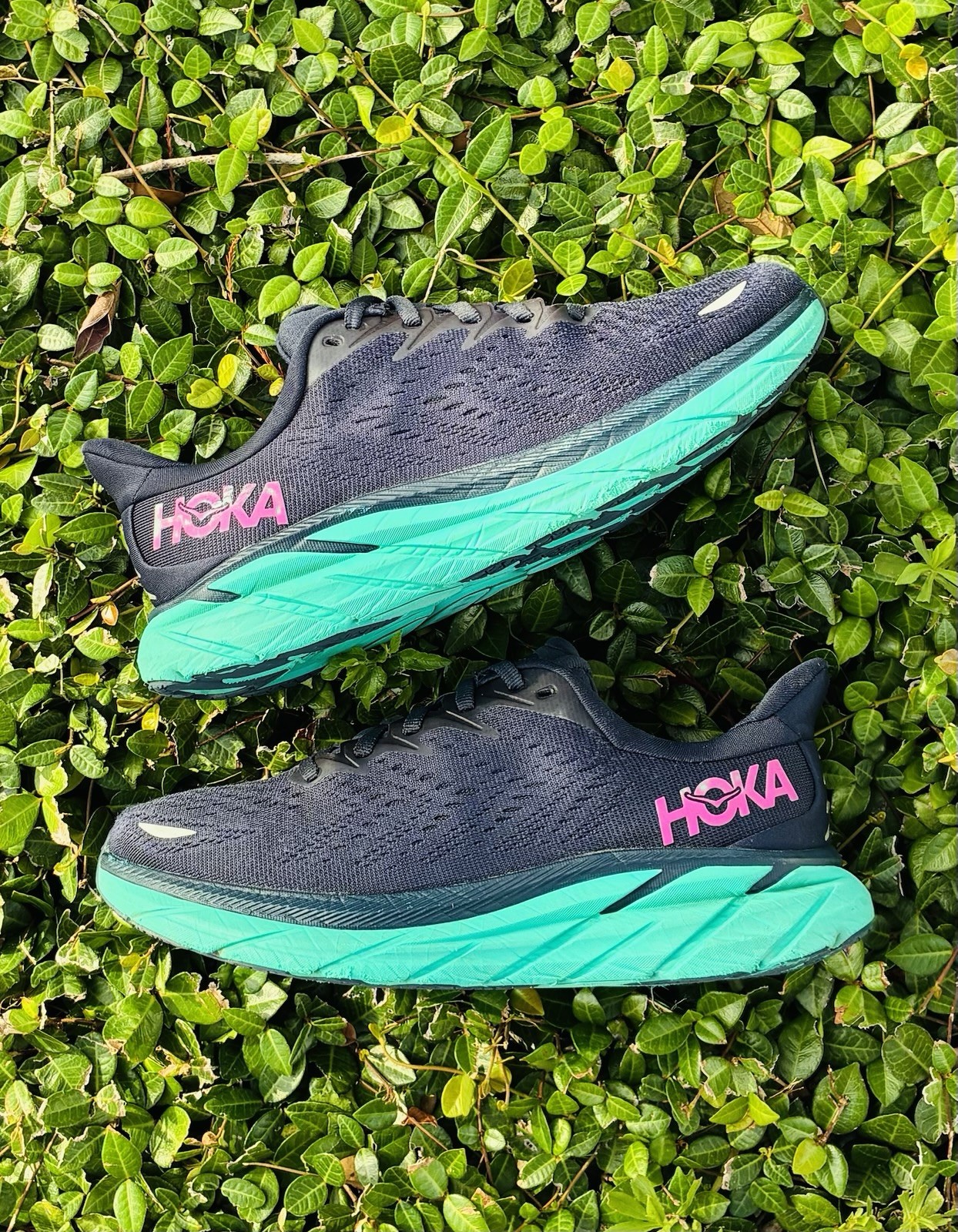 Hoka One One Clifton 8 Running Shoes Womens Navy Outer Space Atlantis Size 6