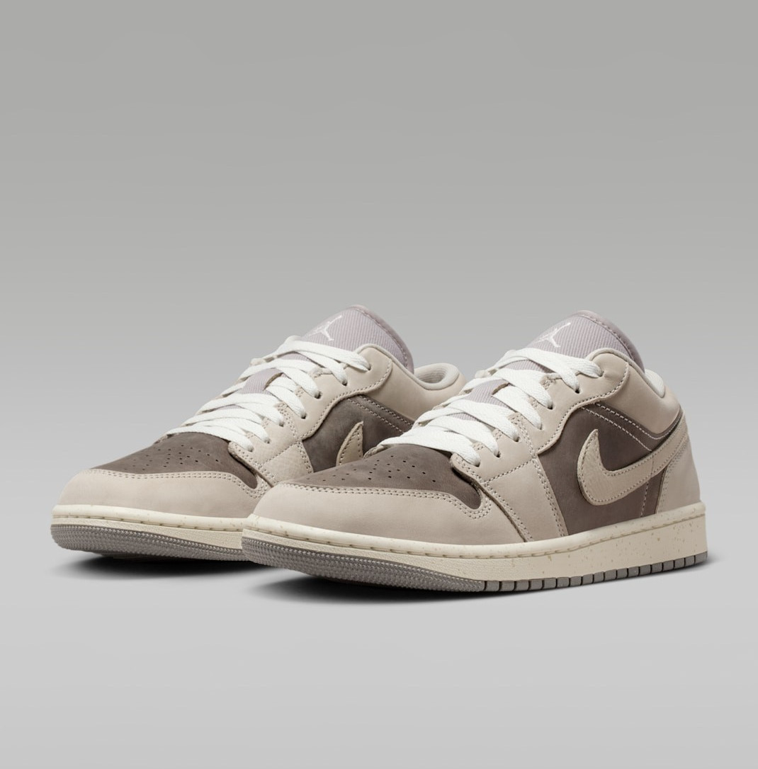 NIKE Women’s Air Jordan 1 Low SE IB7011-001 Enigma Stone Pale Ivory Hemp Oatmeal