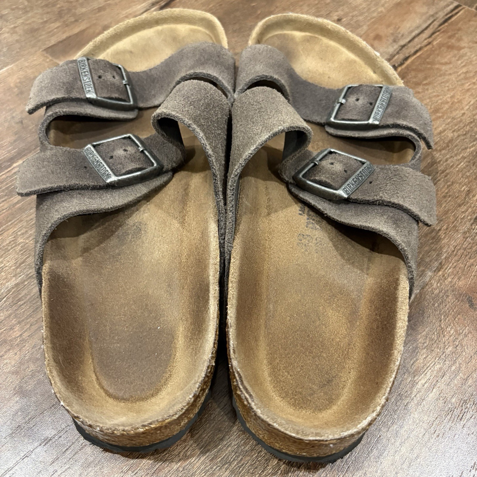 Birkenstock Arizona Soft Footbed Mocha Suede Sandals EU 43 Regular Wide