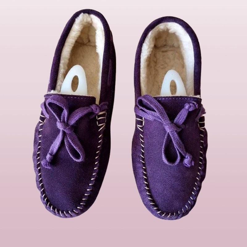 women navy boot loafers purple suede 37
