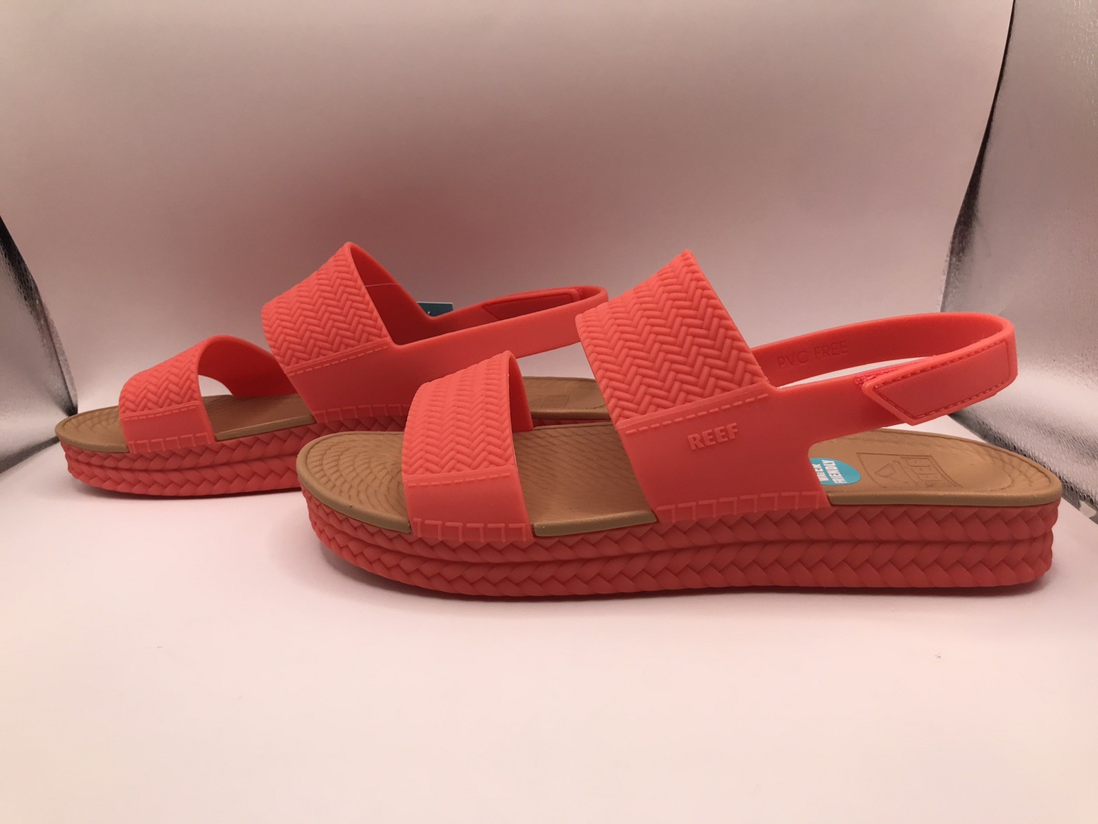 WOMEN’S REEF SUNSET CORAL WATER VISTA STRAPPY BEACH/POOL SUMMER SANDAL SIZ 9 NWT
