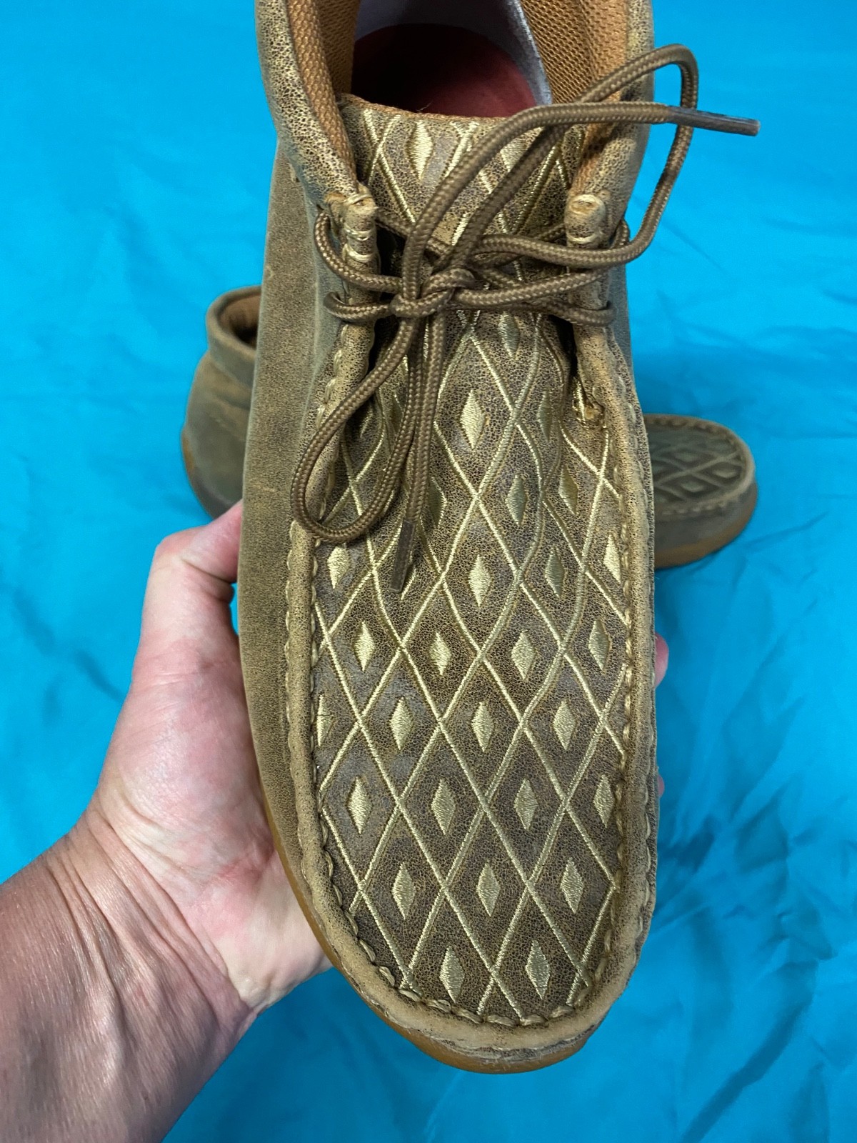 TWISTED X Woman 10M Driving Moccasins Bomber/Tan Size: 10 Width: M