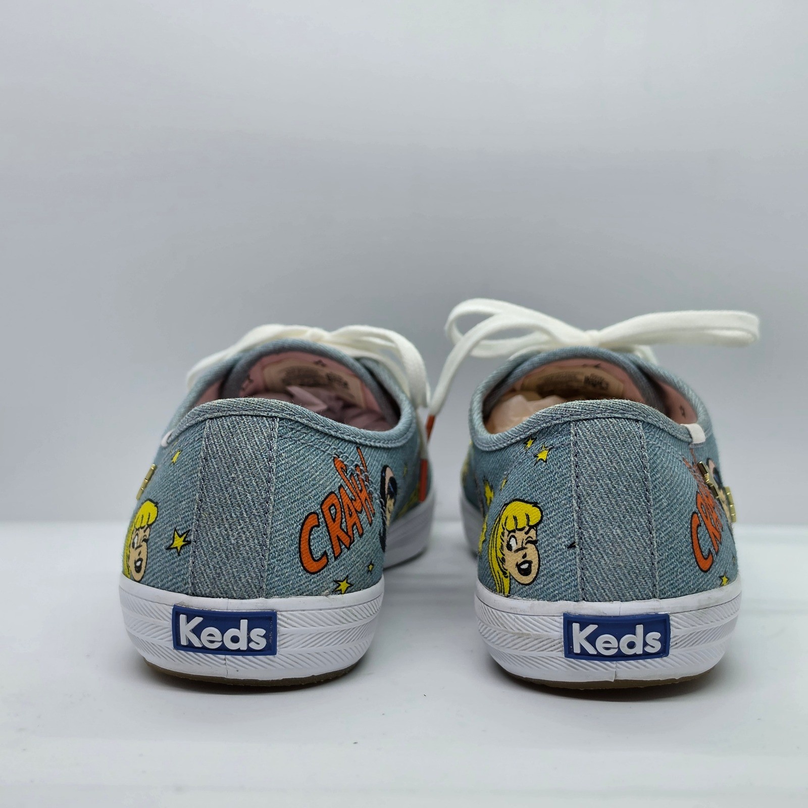 Keds Betty and Veronica Archie Comics Denim Sneakers Blue Pop Art WF60293 9.5