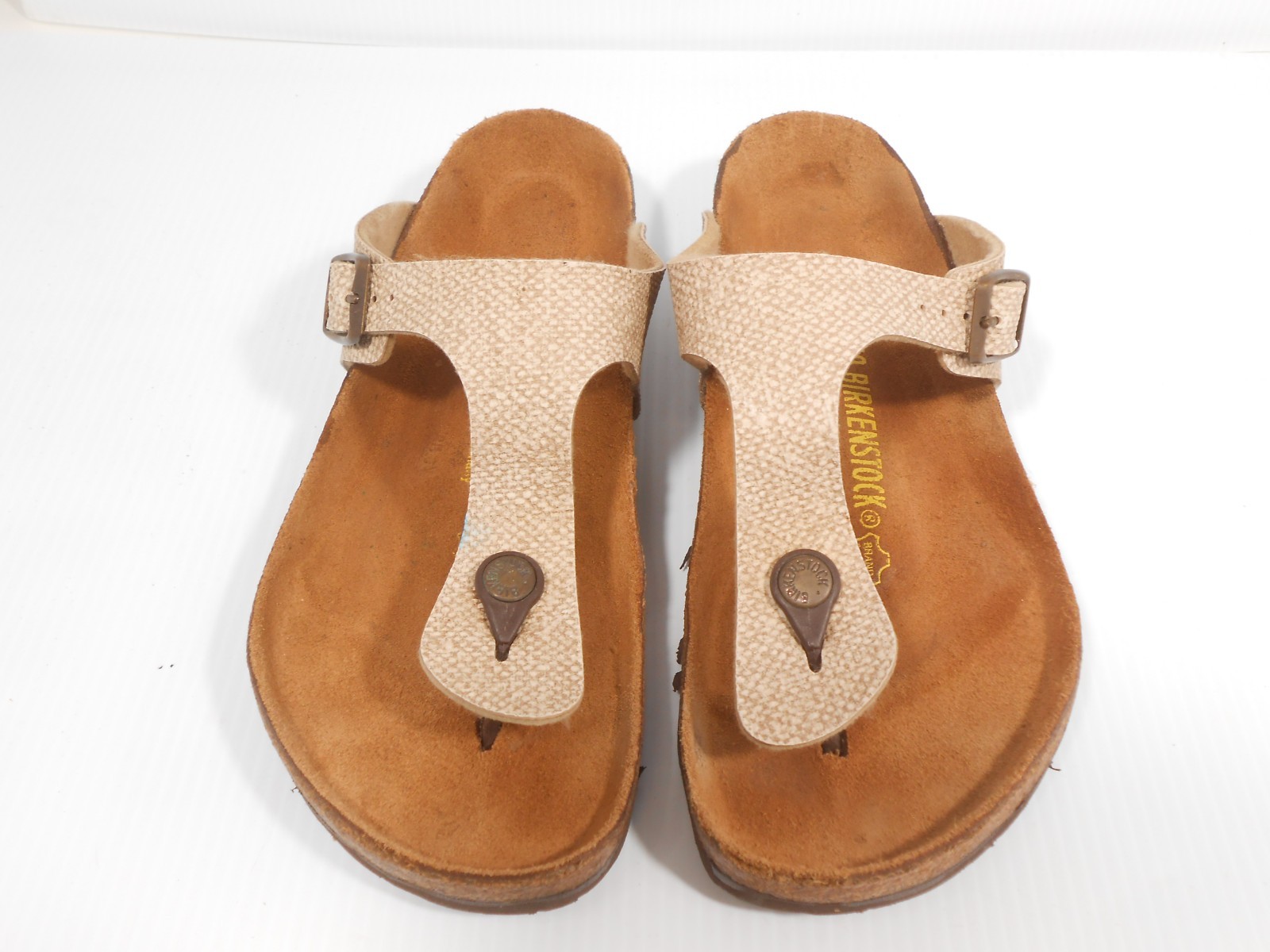 Birkenstock Papillio Thong Sandals Beige. Gizeh. Sz: 40. 260 L9 M7 Germany
