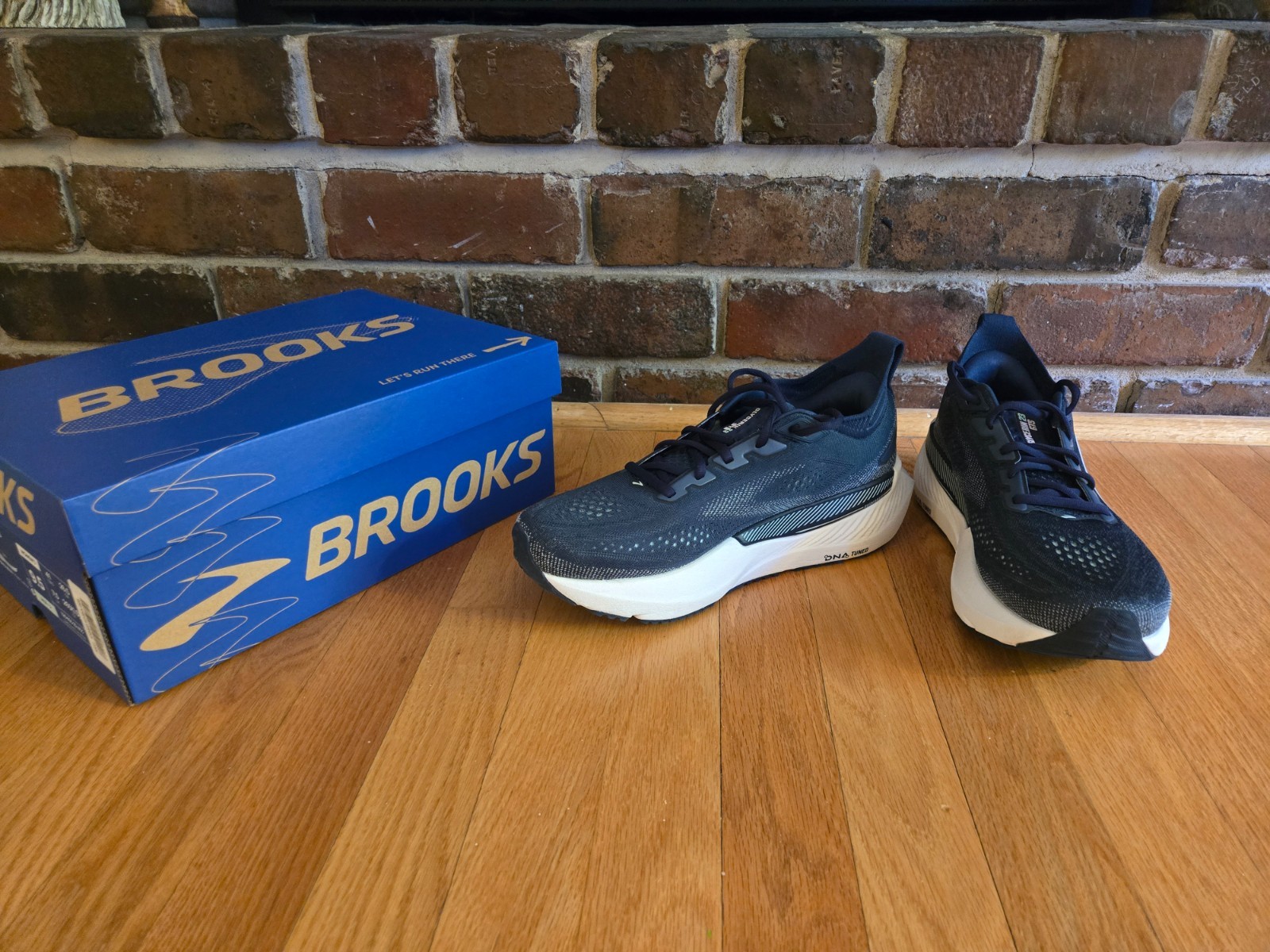 Brooks Glycerin 23 GTS Women’s Running Shoes Blue/White/Green Lace-Up Wide