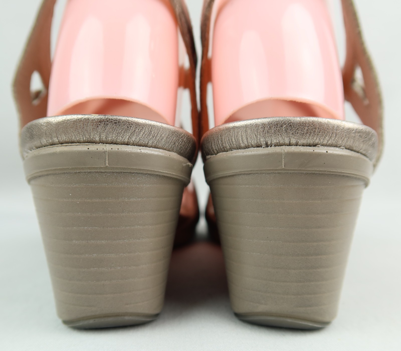 ECCO Touch 45 S Wedge Leather Sandal Platinum EU 38 / US 7