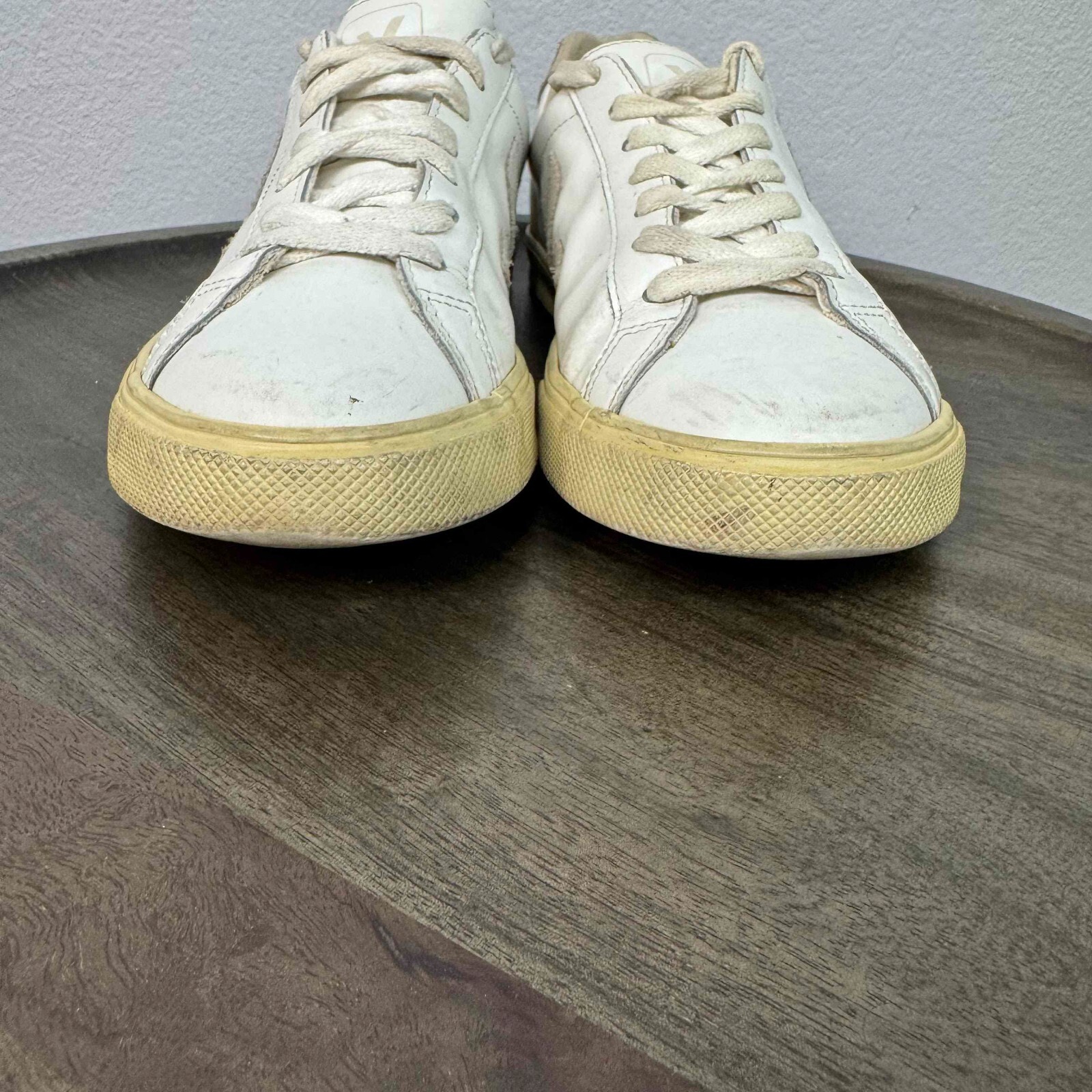 Veja Esplar Women’s Esplar Leather Sneakers Low Top Lace Up Comfortable White 38