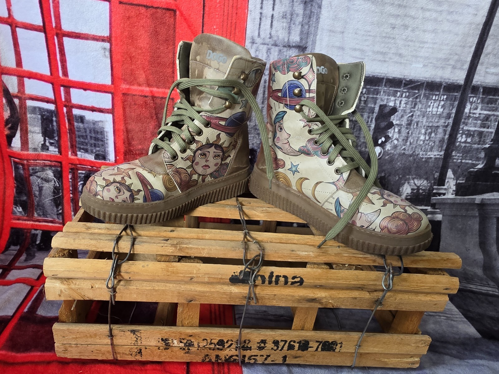 Women DOGO Vegan Leather Khaki Long Boots – Dreams For Dreamers Design
