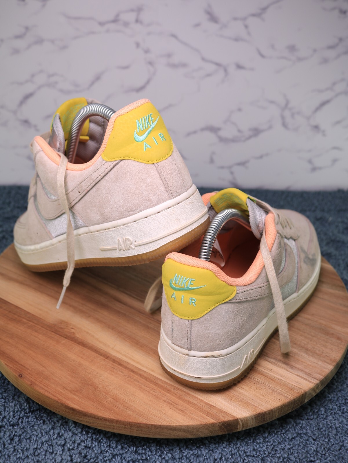 Nike Air Force 1 ’07 Premium Athletic Sneakers Pink Silver 616725-004 Women Sz 8