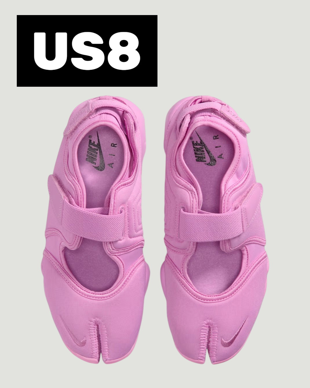 Nike Air Rift Women’s Shoes Light Magenta Black Split Toe Tabi Pink US8