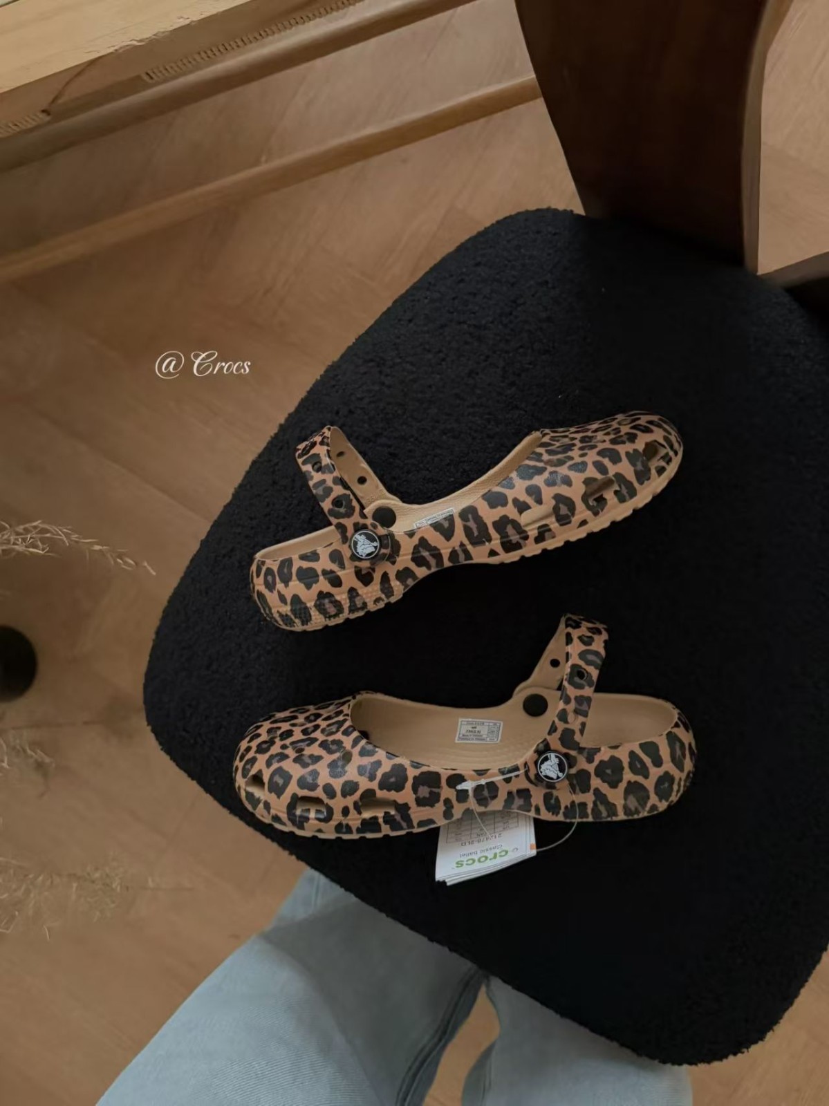Womens Crocs Leopard Print Ballet Flat Clog Lightweight Casual Comfort Shoes