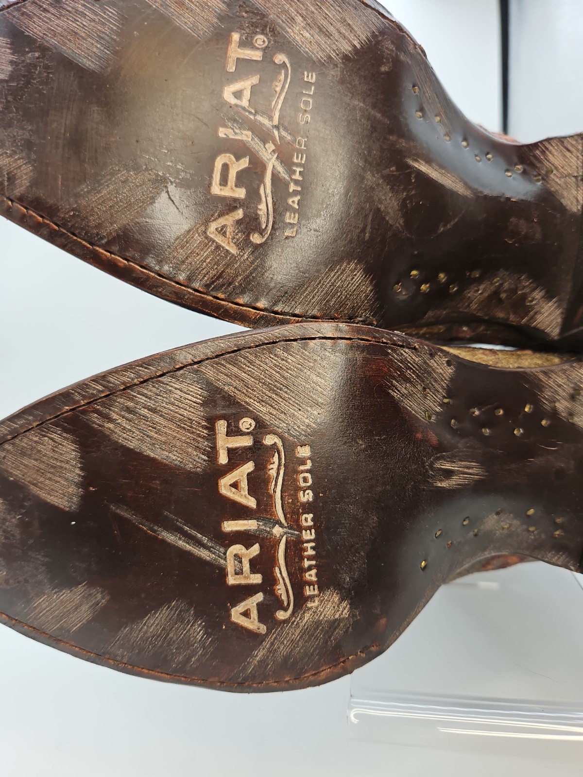 ARIAT Women’s 9Corazon Shattered Marble Cowboy Boots Leather Stitched Flower