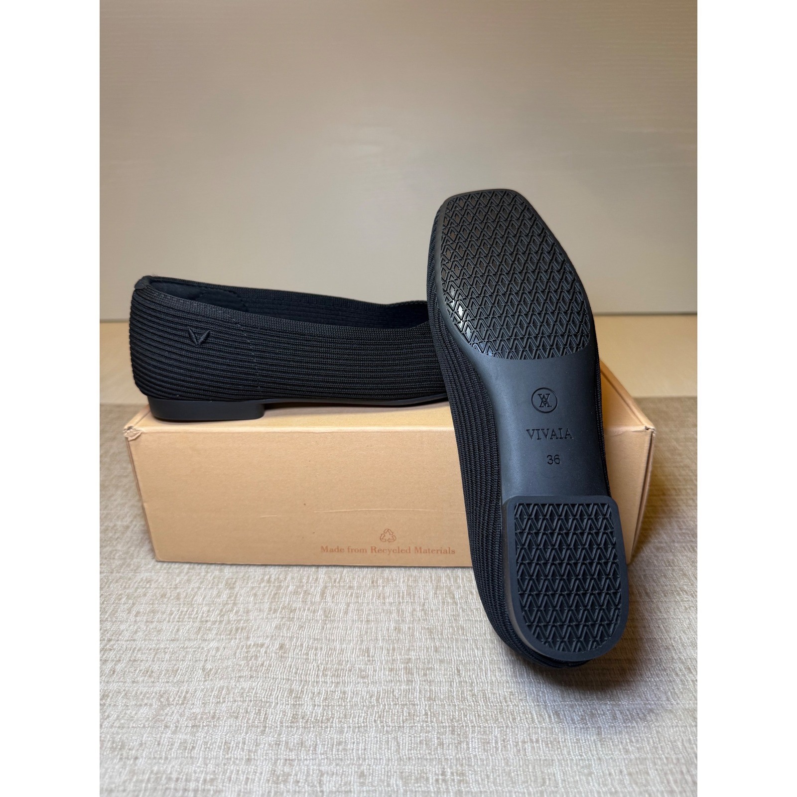 VIVAIA Square-Toe V-Cut Flats (Margot™ 2.0) EU 36/ US 5.5-6