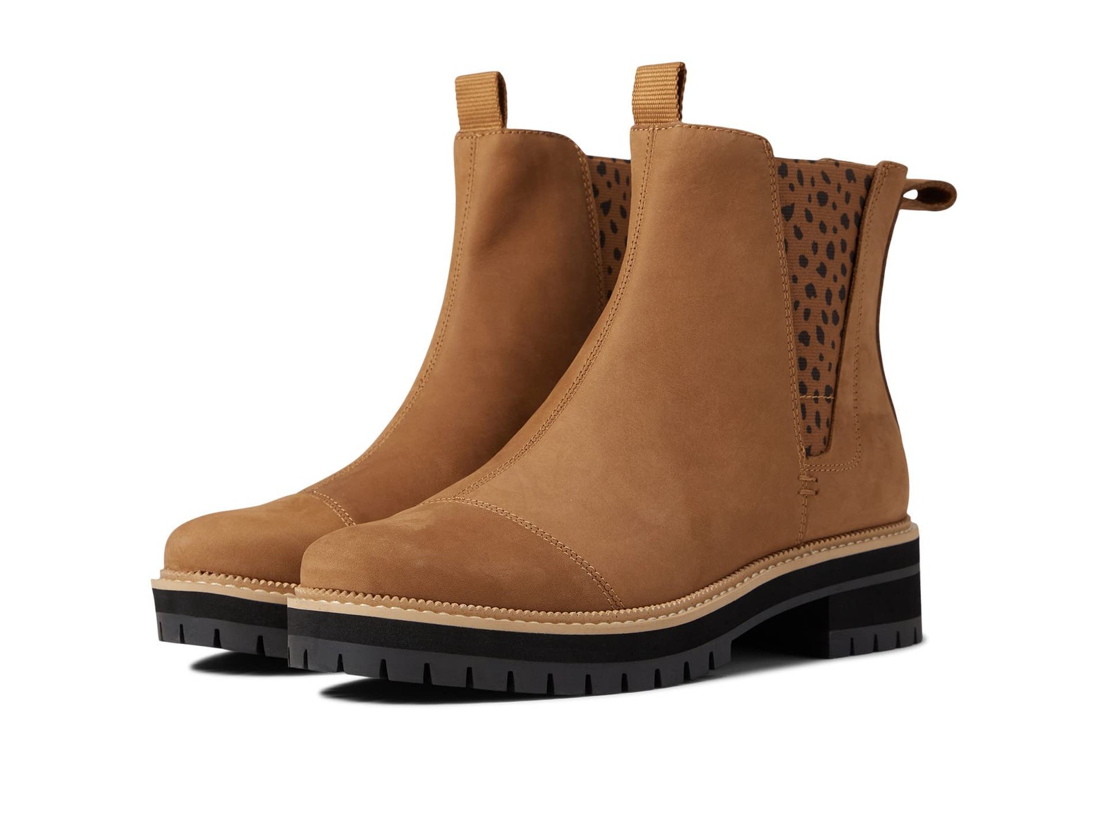 TOMS Dakota Water Resistant Brown Sugar Nubuck/Cheetah Size 12 Women’s Boots