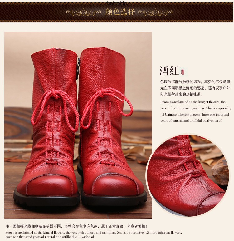 Womens Soft Leather Lace Up Ankle Boots High Top Moccasin Side Zip Comfort Shoes