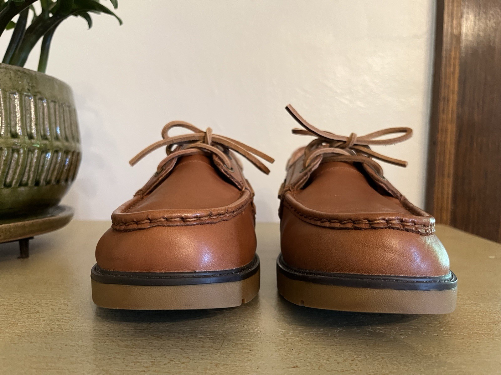 NEW Sperry Wells Round Toe Brown Leather Boat Shoe Women 10 Preppy Sailing