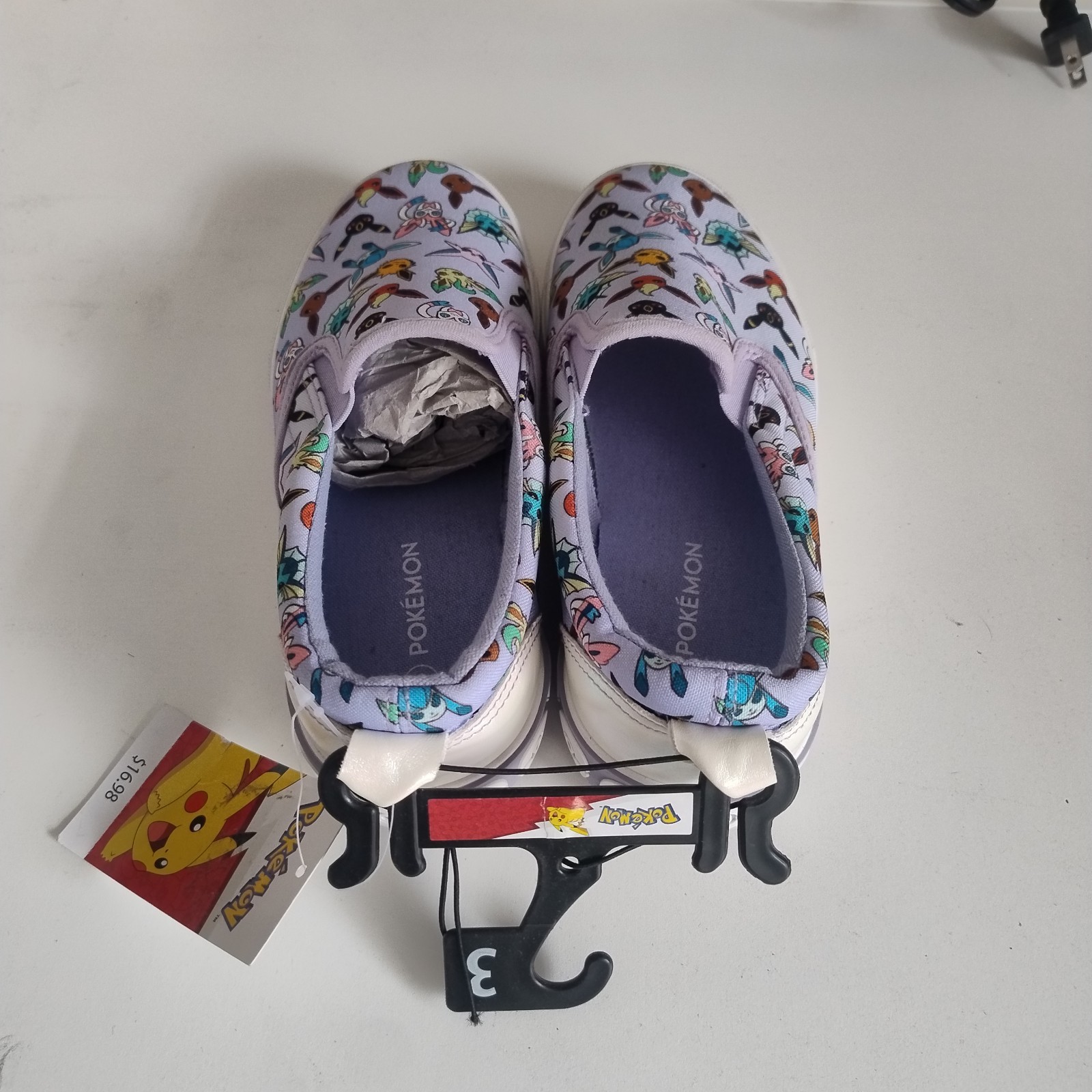 New Pokemon Shoes Women/Girl’s Size 3 SlipOn Eeveevolutions